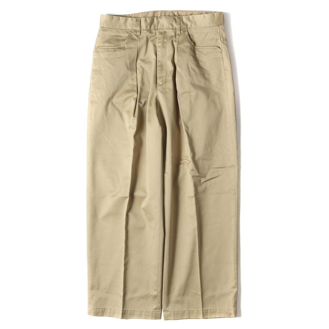 FARAH ファーラー パンツ サイズ:32 22AW ワンタック ワイド チノ ワーク パンツ 1tuck wide pants FR0202-M4002 トラウザー ベージュ ボトムス ズボン 【メンズ】【美品】