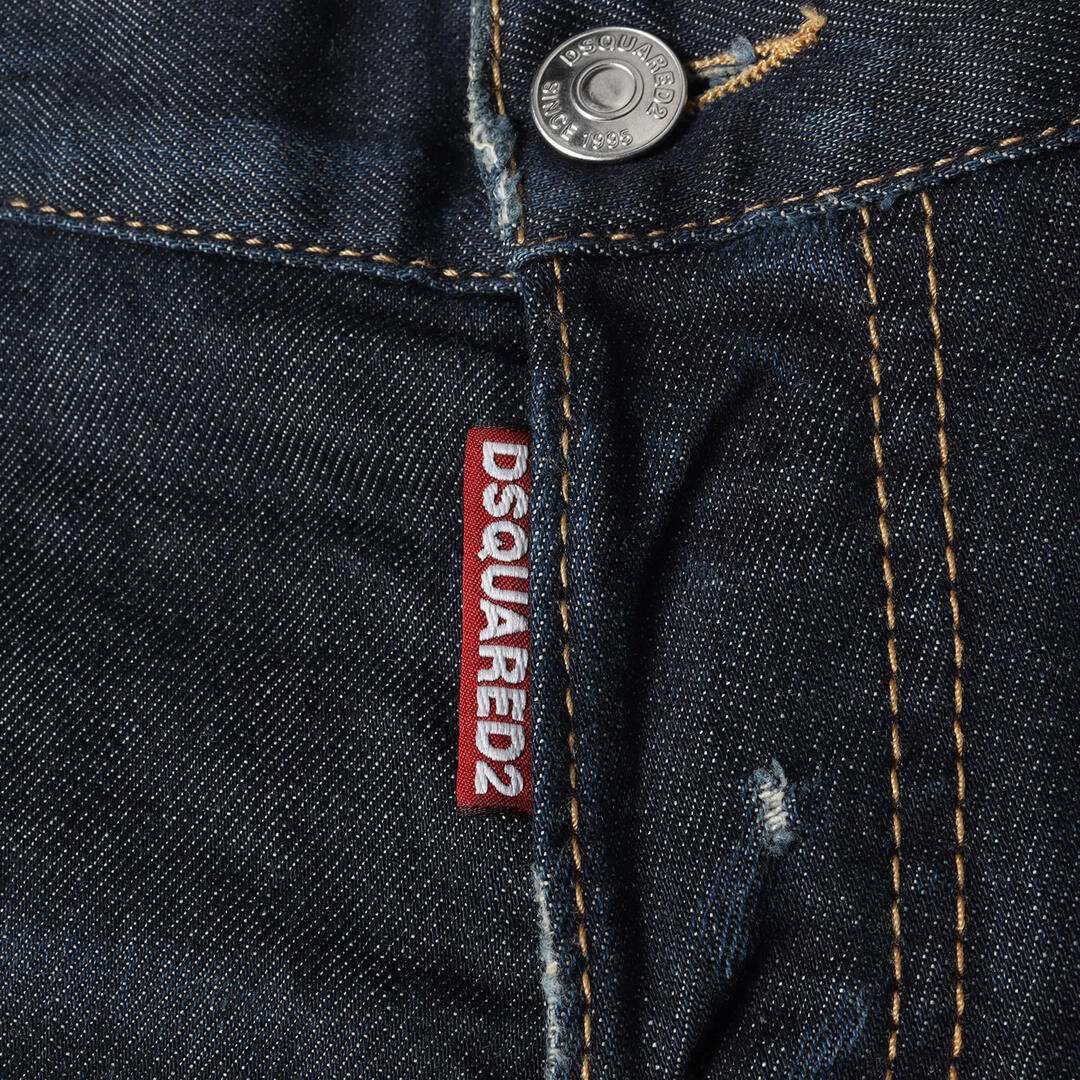 DSQUARED2 ディースクエアード デニムパンツ サイズ:50 USED加工 ローライズ ストレッチ スリム スキニー デニム パンツ Clement Jean S74LA0636 S30330 14AW クレメント インディゴ イタリア製 ブランド ボトムス ジーンズ ジーパン