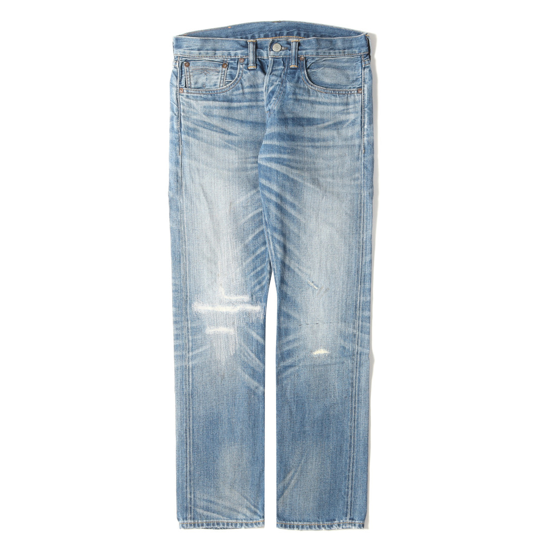 CRASHED DENIM JEAN  INDIGO  サイズM  Union