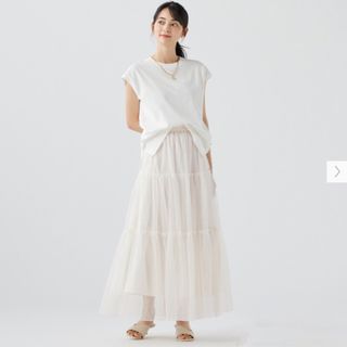 辺見えみりさん着用✨新品！タグ付！♥️PLST♥️レースミモレスカート。M。