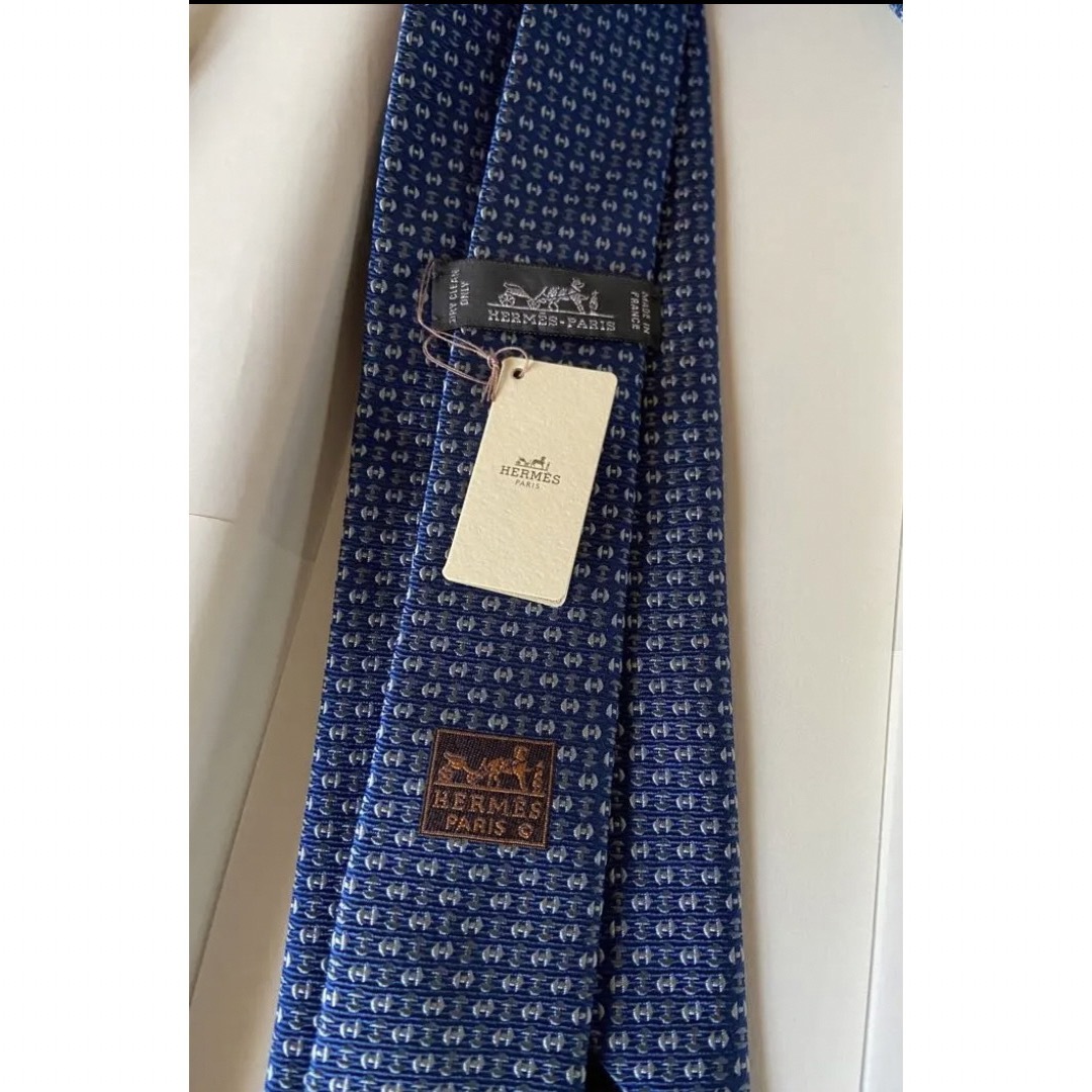 12月スーパーSALE 15%OFF】 極美品 Hermès エルメス ネクタイ ブルー