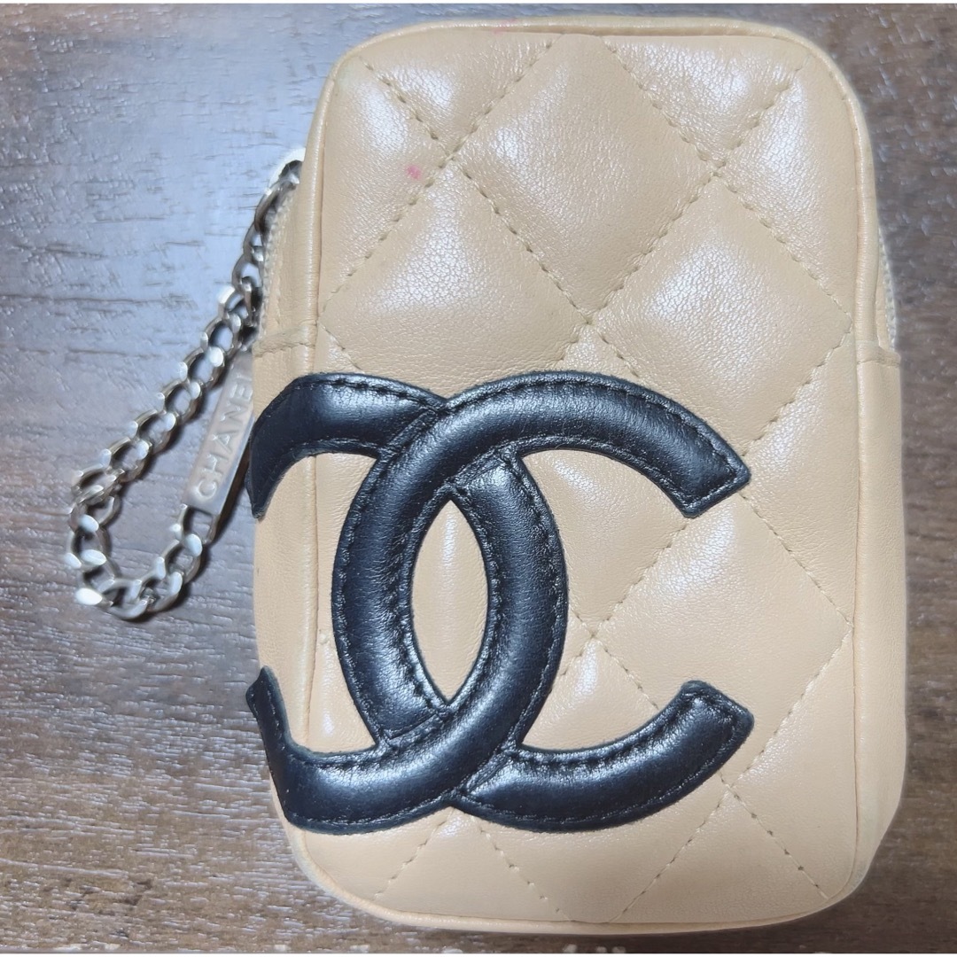 CHANEL カンボン シガレットケース ベージュ-