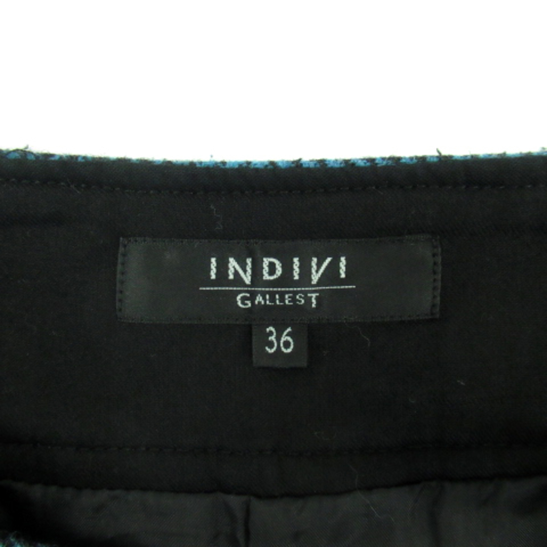 INDIVI(インディヴィ)のインディヴィ キュロット ショートパンツ 千鳥格子柄 36 エメラルドグリーン レディースのパンツ(キュロット)の商品写真