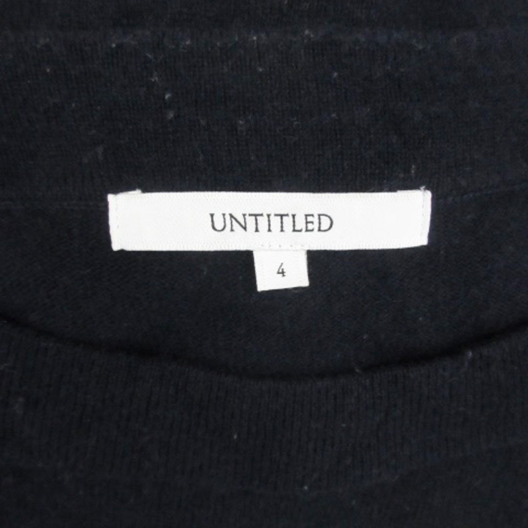 UNTITLED(アンタイトル)のアンタイトル ニット セーター 長袖 ラウンドネック ウール カシミヤ混 4 紺 レディースのトップス(ニット/セーター)の商品写真