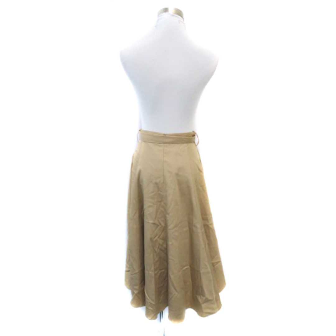 JUSGLITTY(ジャスグリッティー)のジャスグリッティー フレアスカート 無地 リボンベルト付き 1 ベージュ レディースのスカート(ロングスカート)の商品写真