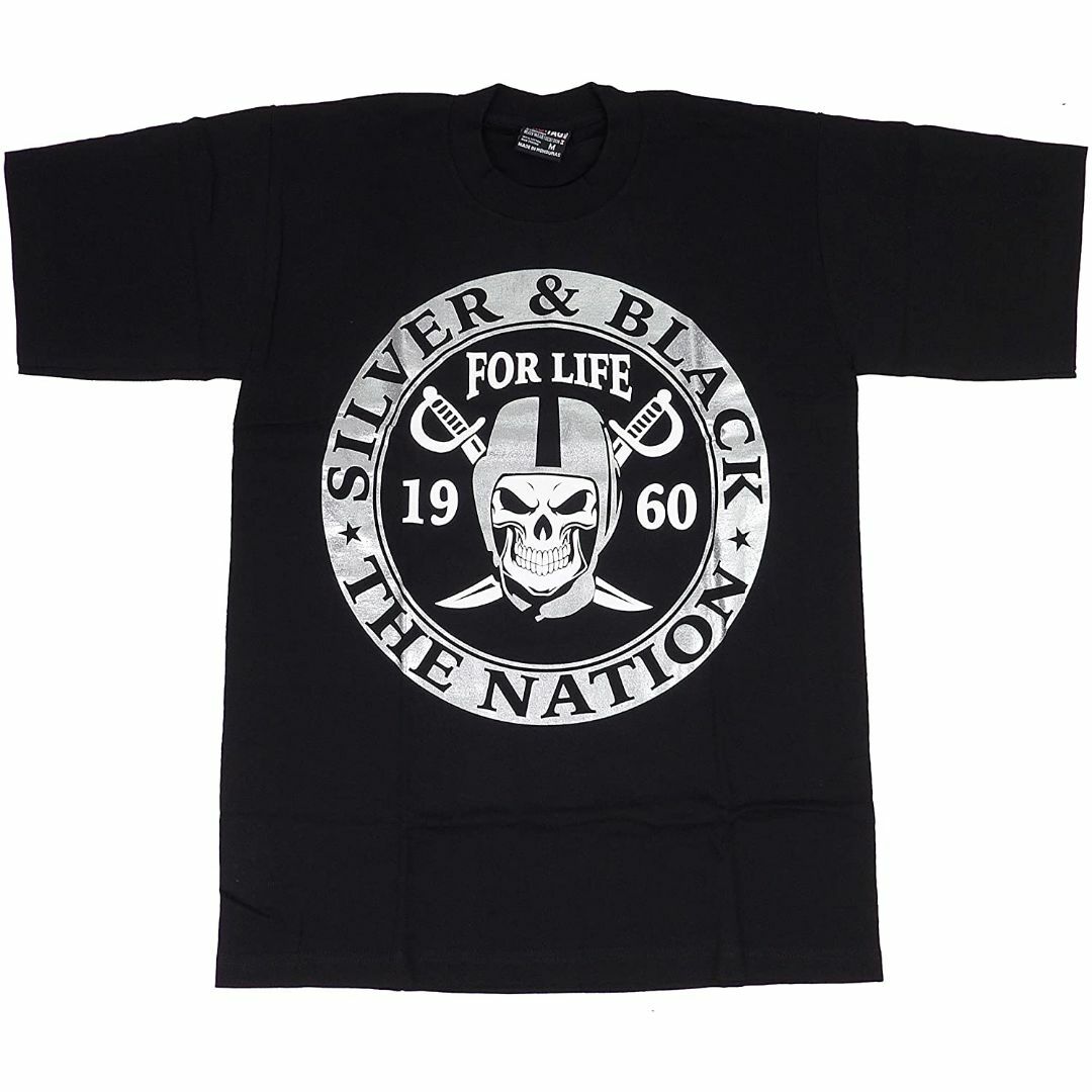 LA ストリートプリント For Life Skull Tシャツ ブラック L