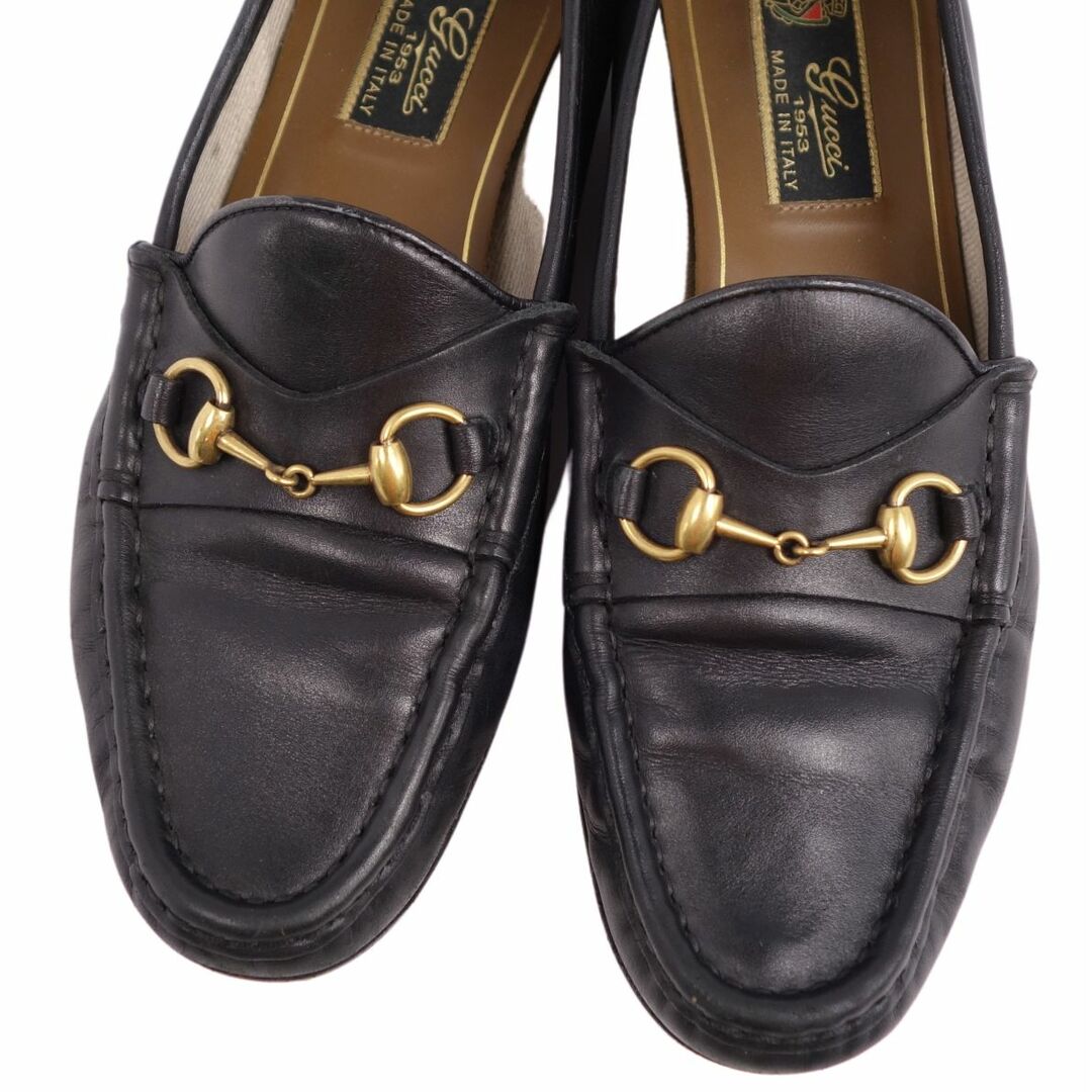Gucci(グッチ)のグッチ GUCCI ローファー モカシン ホースビット カーフレザー シューズ レディース 37(24cm相当) ブラック レディースの靴/シューズ(ローファー/革靴)の商品写真