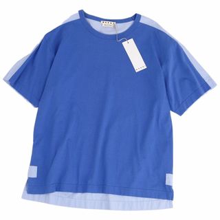 マルニ(Marni)の未使用 マルニ MARNI Tシャツ 半袖 ショートスリーブ 無地 コットン トップス メンズ 50(L相当) ブルー(Tシャツ/カットソー(半袖/袖なし))