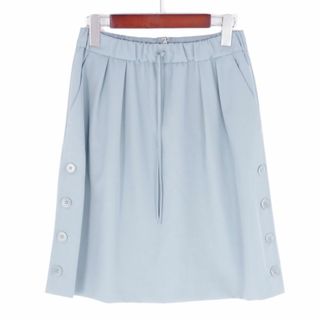 美品 マックスマーラ Max Mara スカート フレアスカート ひざ丈 無地 ウール ボトムス レディース JI42 USA8 FB40(L相当) ネイビー