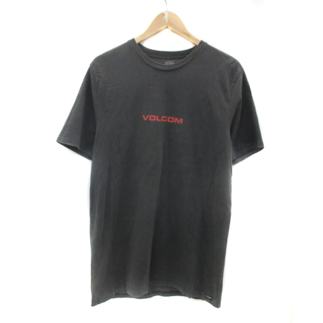 volcom(ボルコム)のボルコム Tシャツ カットソー 半袖 ロゴ M チャコールグレー 赤 メンズのトップス(Tシャツ/カットソー(半袖/袖なし))の商品写真