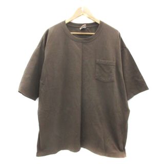 ニコアンド(niko and...)のニコアンド × グッドウェア Tシャツ カットソー 半袖 オーバーサイズ F 茶(Tシャツ/カットソー(半袖/袖なし))