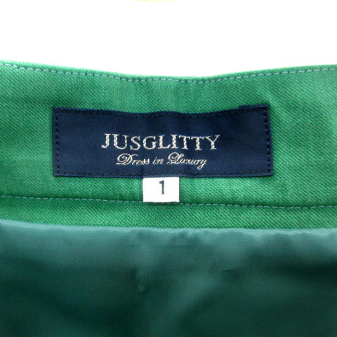 JUSGLITTY(ジャスグリッティー)のジャスグリッティー JUSGLITTY タイトスカート ミモレ丈 無地 1 緑 レディースのスカート(ひざ丈スカート)の商品写真