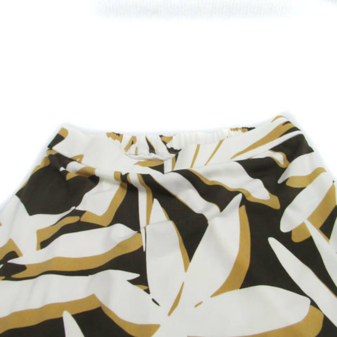 LOUNIE(ルーニィ)のルーニィ LOUNIE フレアスカート ひざ丈 総柄 38 ホワイト 白 レディースのスカート(ひざ丈スカート)の商品写真