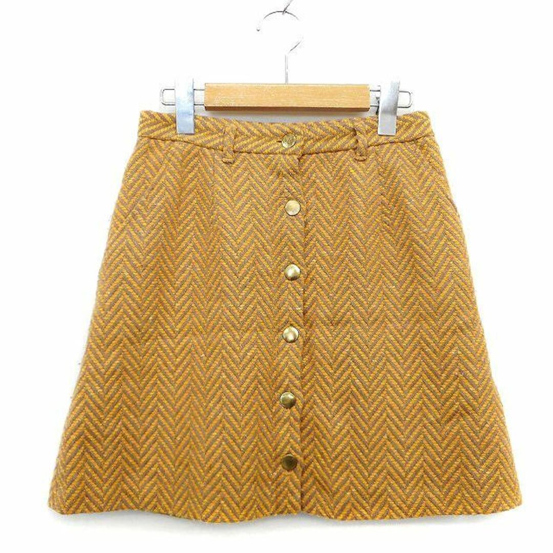 Lily Brown(リリーブラウン)のリリーブラウン Lily Brown ニット スカート 台形 ミニ ヘリンボーン レディースのスカート(ミニスカート)の商品写真