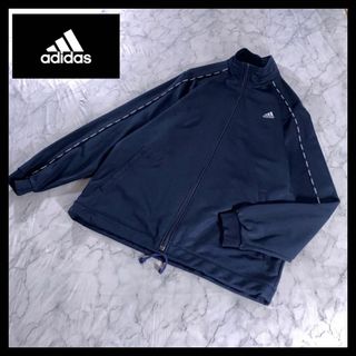 adidas - 00s 古着 adidas サイドライン トラックジャケット ネイビー