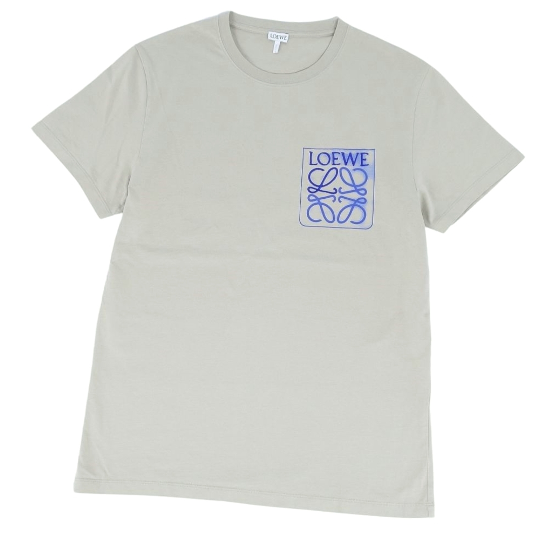 LOEWE(ロエベ)の美品 ロエベ LOEWE Tシャツ カットソー アナグラム コットン トップス メンズ M ライトグリーン レディースのトップス(Tシャツ(半袖/袖なし))の商品写真