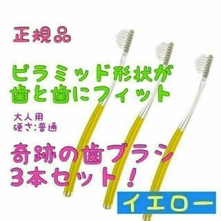 アルマ様専用 奇跡の歯ブラシ イエロー 大人用 ３本セット (本数変更可)(歯ブラシ/デンタルフロス)