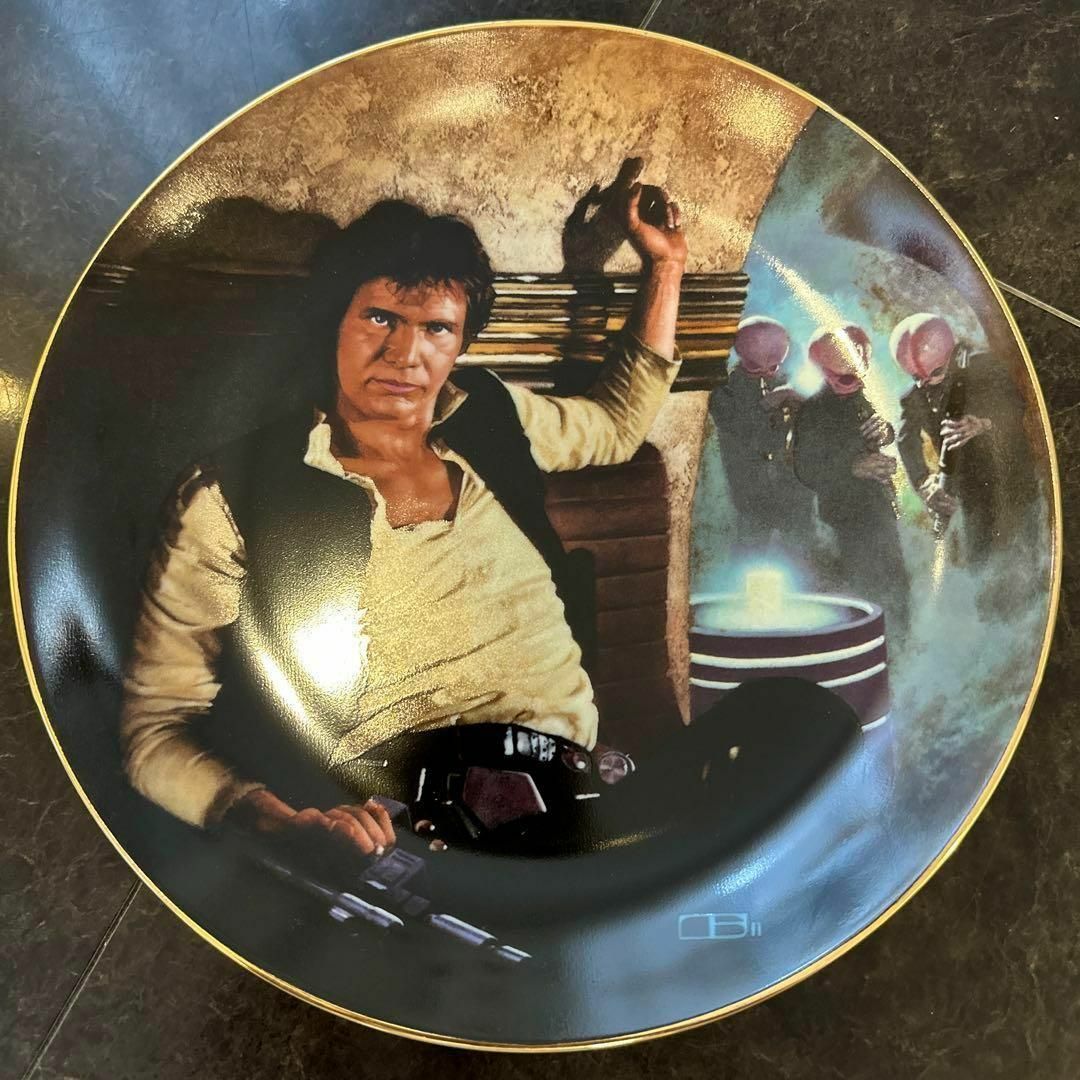 ビンテージ　スターウォーズ　ハンソロ 　ハリソンフォード　飾り皿　陶器皿