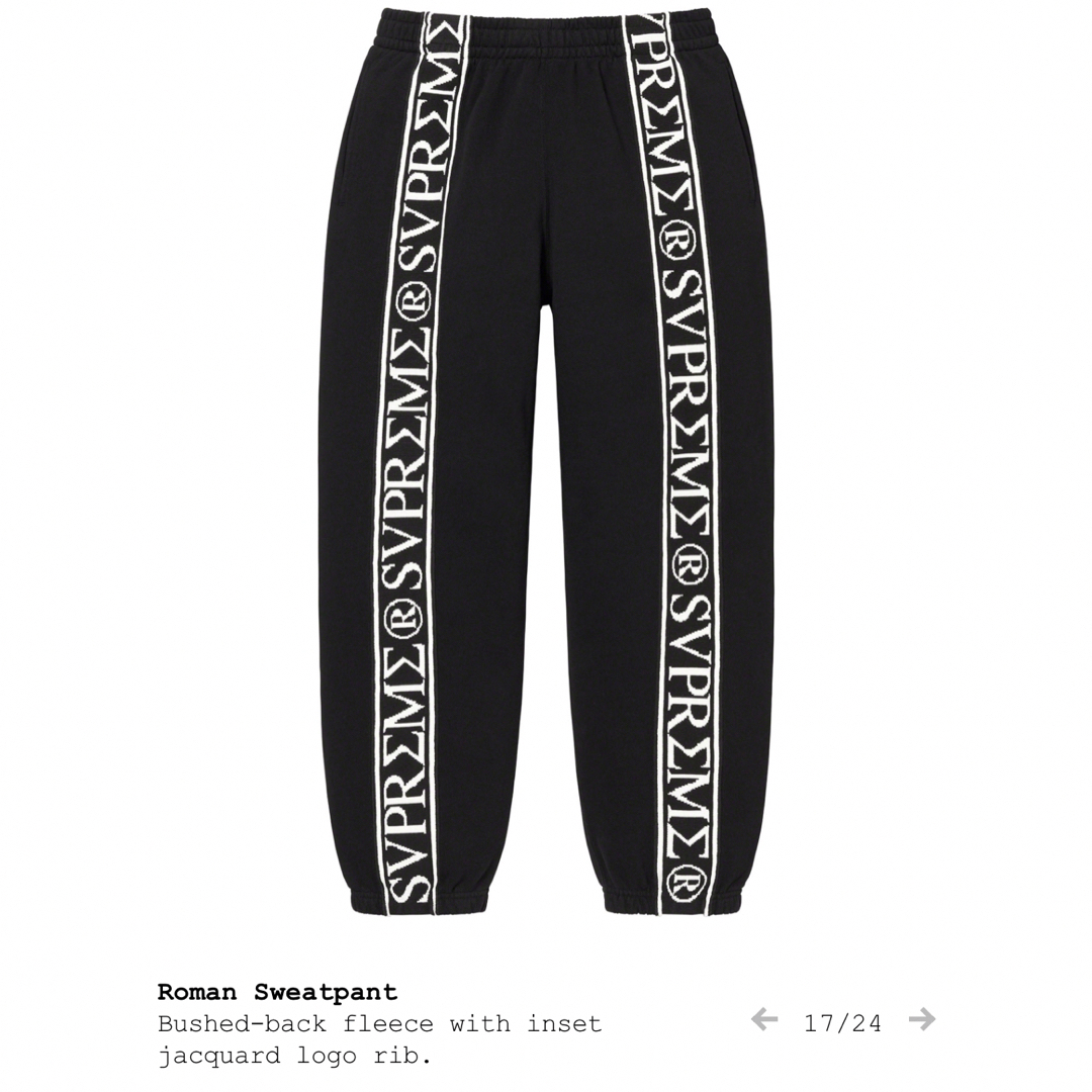 supreme roman sweatpant Mサイズ