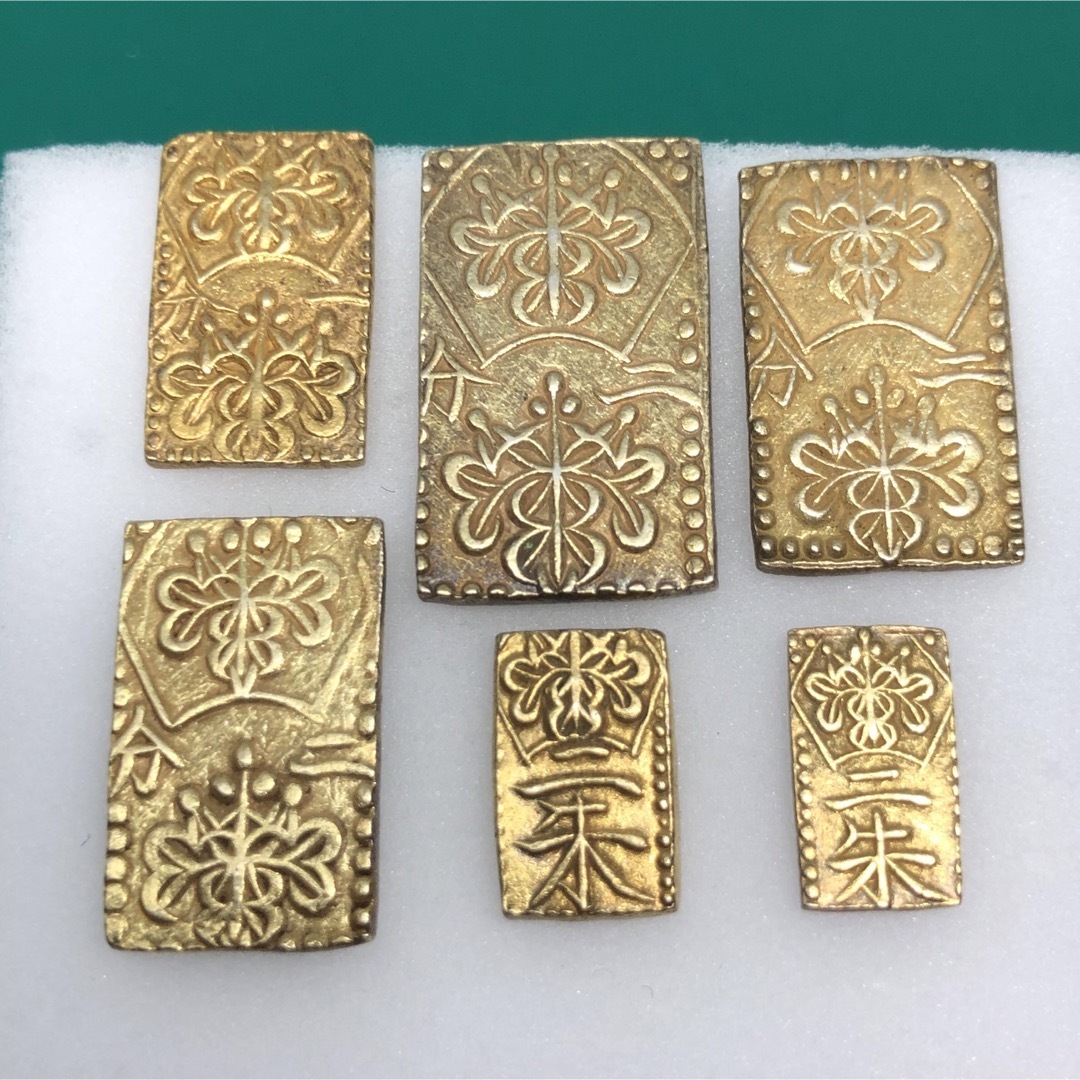 天保一分金、安政二分金、明治二分金×2、天保二朱金、万延二朱金 No.1778