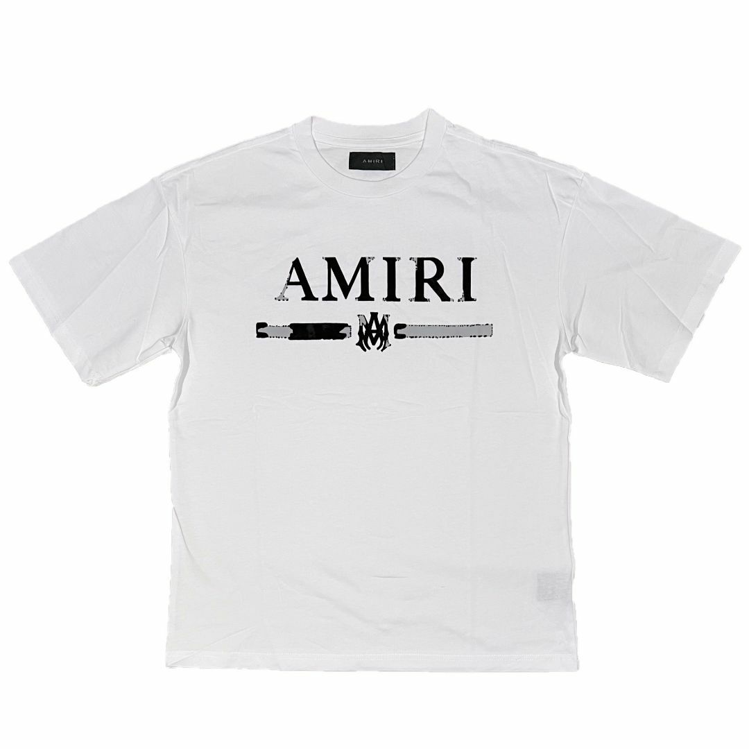 アミリ ラメロゴフェイスプリントTシャツ メンズ S