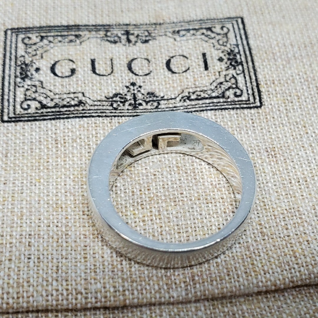 Gucci - 【レア廃盤中古品】GUCCI GG オールドグッチ リング シルバー