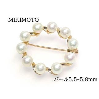 MIKIMOTO - MIKIMOTO ミキモト K14 パール ブローチ サークル イエロー ...