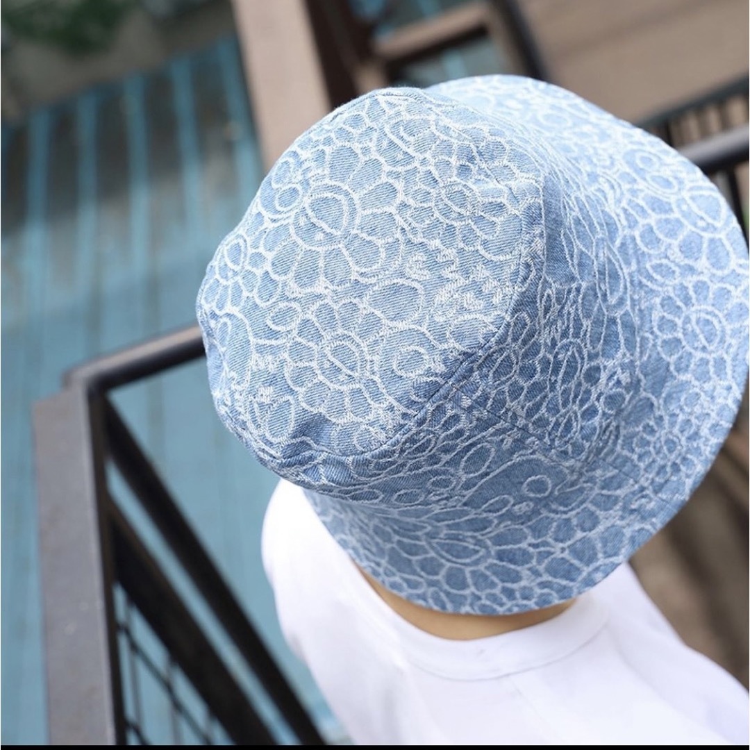 村上隆　Flowers and Jacquard Denim Hatカイカイキキ