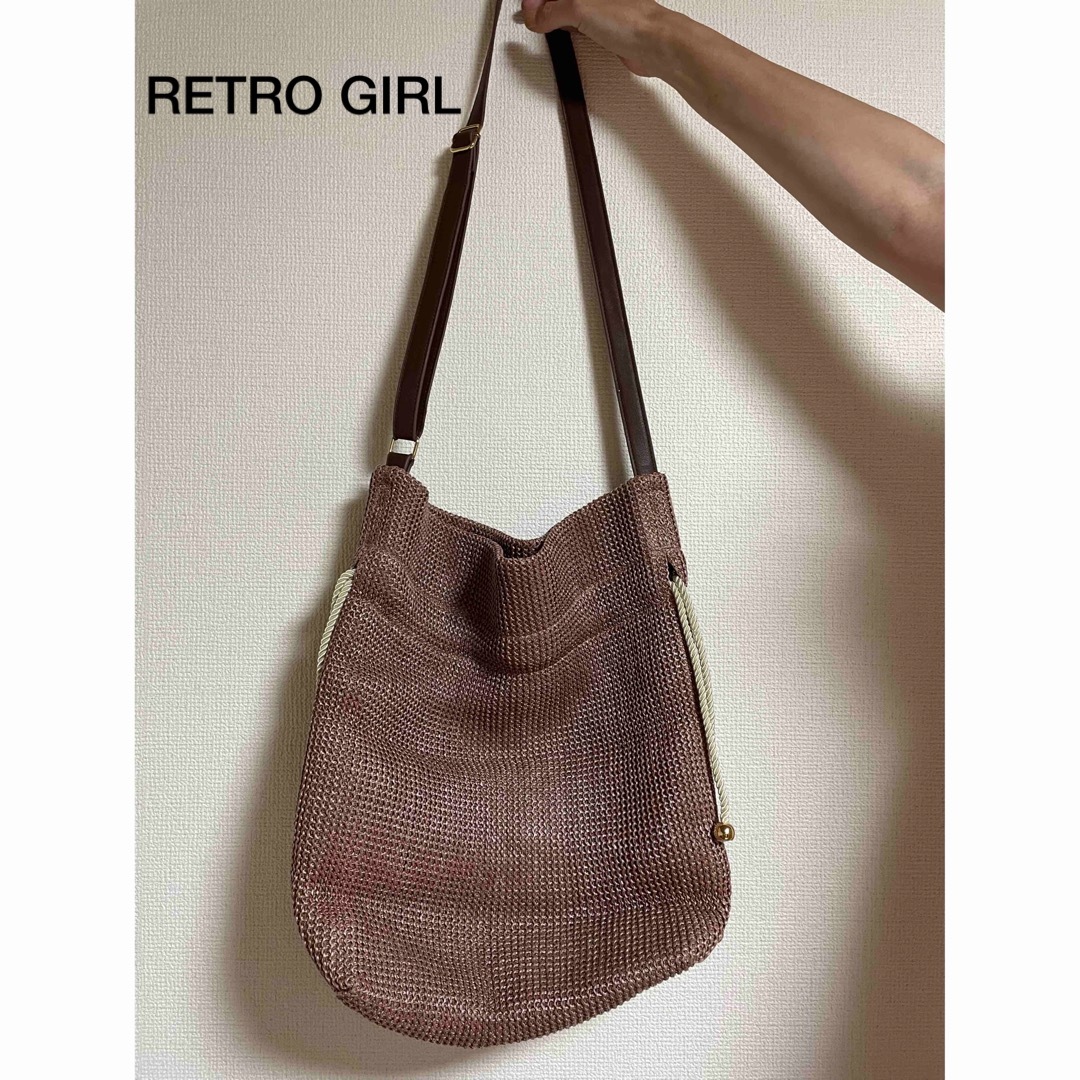 RETRO GIRL(レトロガール)のRETRO GIRL(レトロガール) ペーパー ショルダーバッグ かごバッグ レディースのバッグ(ショルダーバッグ)の商品写真