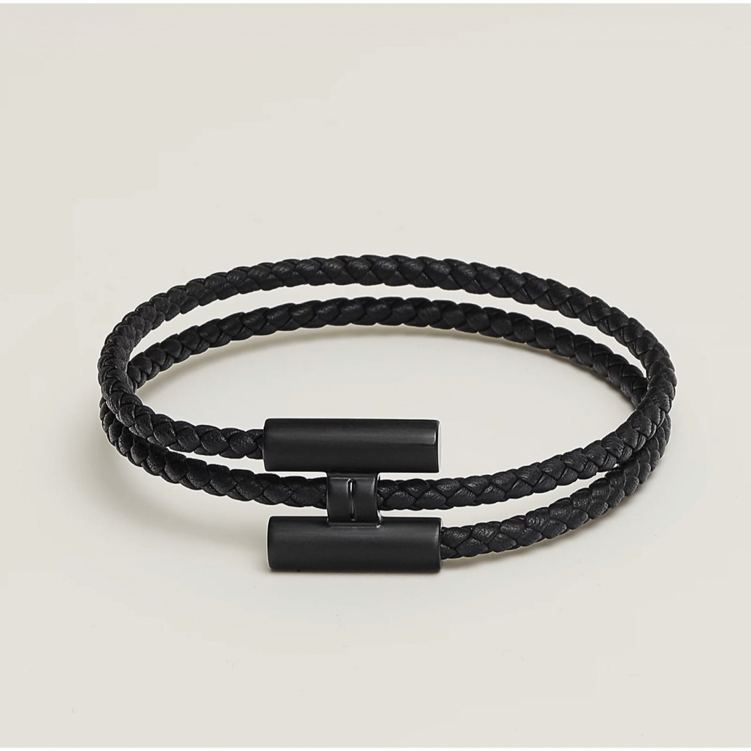 3mm⚫︎付属品エルメス HERMES ブレスレット 《Tournis Tresse》新品未使用