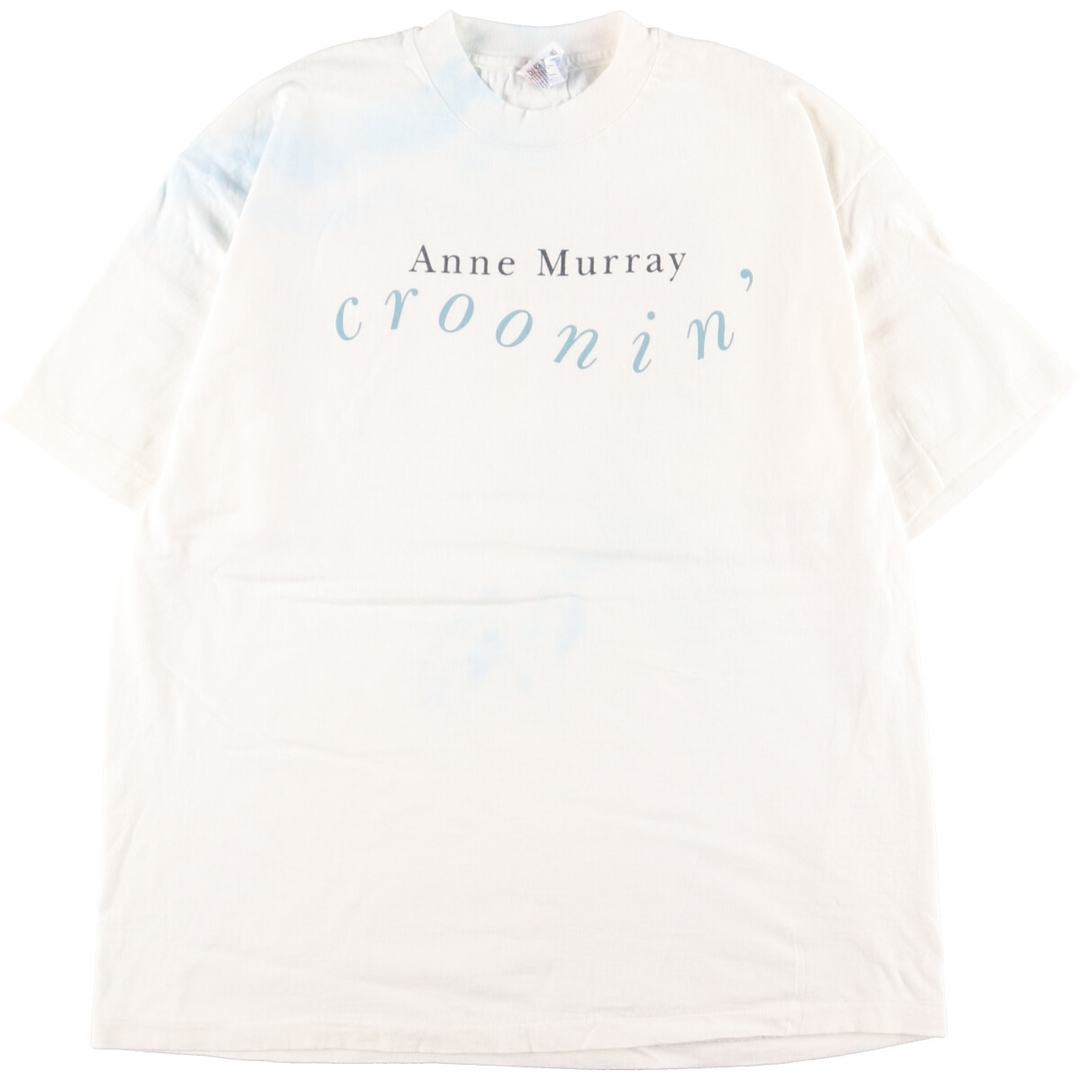 90年代 ヘインズ Hanes ANNE MURRAY アンマレー 両面プリント バンドTシャツ バンT USA製 メンズXL ヴィンテージ /eaa359510