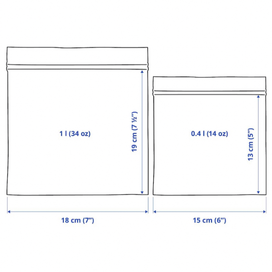 当社の当社のIKEA イケア ジップロック 4サイズ 2箱セット⑥ 匿名発送 収納キッチン雑貨