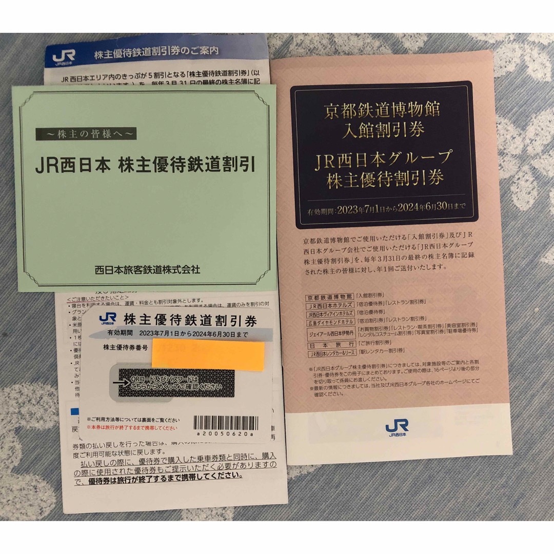 JR西日本　株主優待鉄道割引券