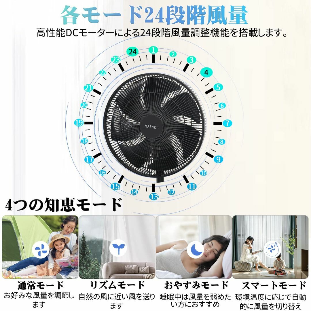 扇風機 リビング扇風機 扇風機 dcモーター サーキュレーター 3D自動首振り