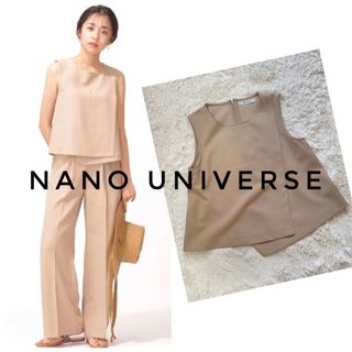 ナノユニバース(nano・universe)の【美品】ナノユニバース　ノースリーブ　size38(カットソー(半袖/袖なし))