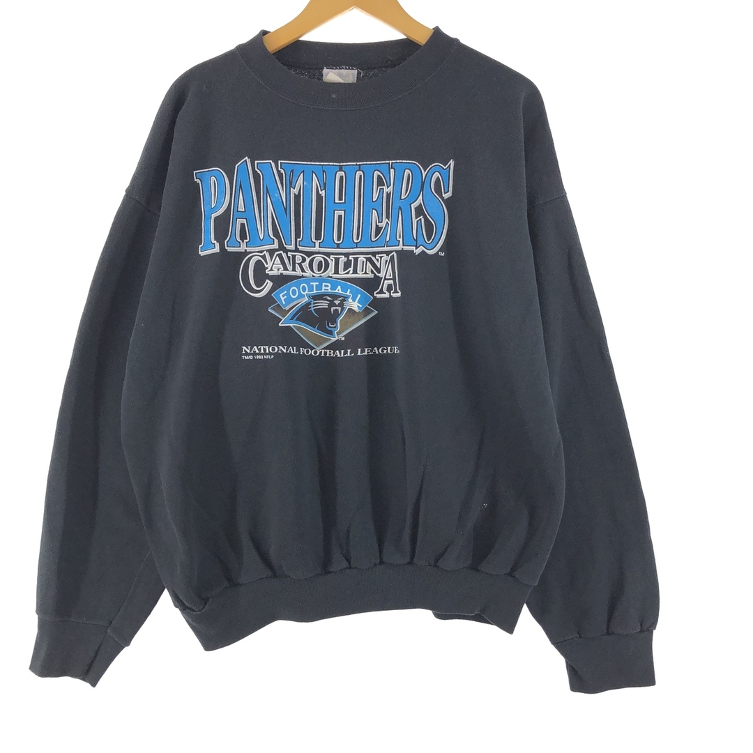 90年代 SPECTATOR SPORTSWEAR NFL CAROLINA PANTHERS カロライナパンサーズ プリントスウェットシャツ トレーナー USA製 メンズXL ヴィンテージ /eaa360970