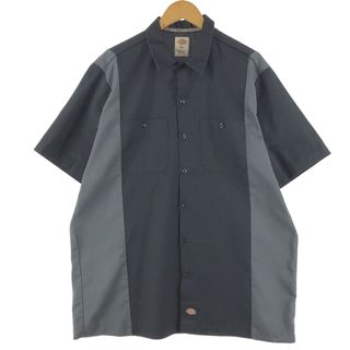 ディッキーズ(Dickies)の古着 ディッキーズ Dickies 半袖 ワークシャツ メンズXL /eaa360166(シャツ)