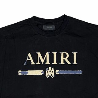 AMIRI アミリ メンズ半袖Tシャツ ダメージ風プリント ブラック XL