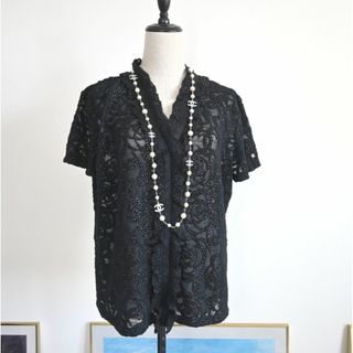 シャネル(CHANEL)の★CHANEL★美品★カメリア★メレダイヤ★CCビジュー★カーディガン(カーディガン)