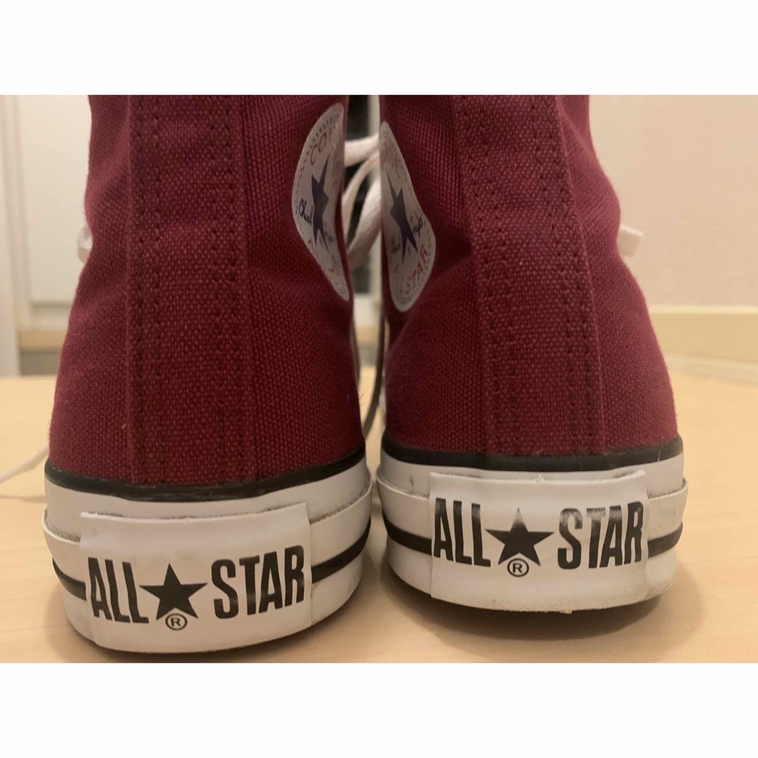 ALL STAR（CONVERSE）(オールスター)の【美品】コンバース　ハイカット　スニーカー　バーガンディ レディースの靴/シューズ(スニーカー)の商品写真