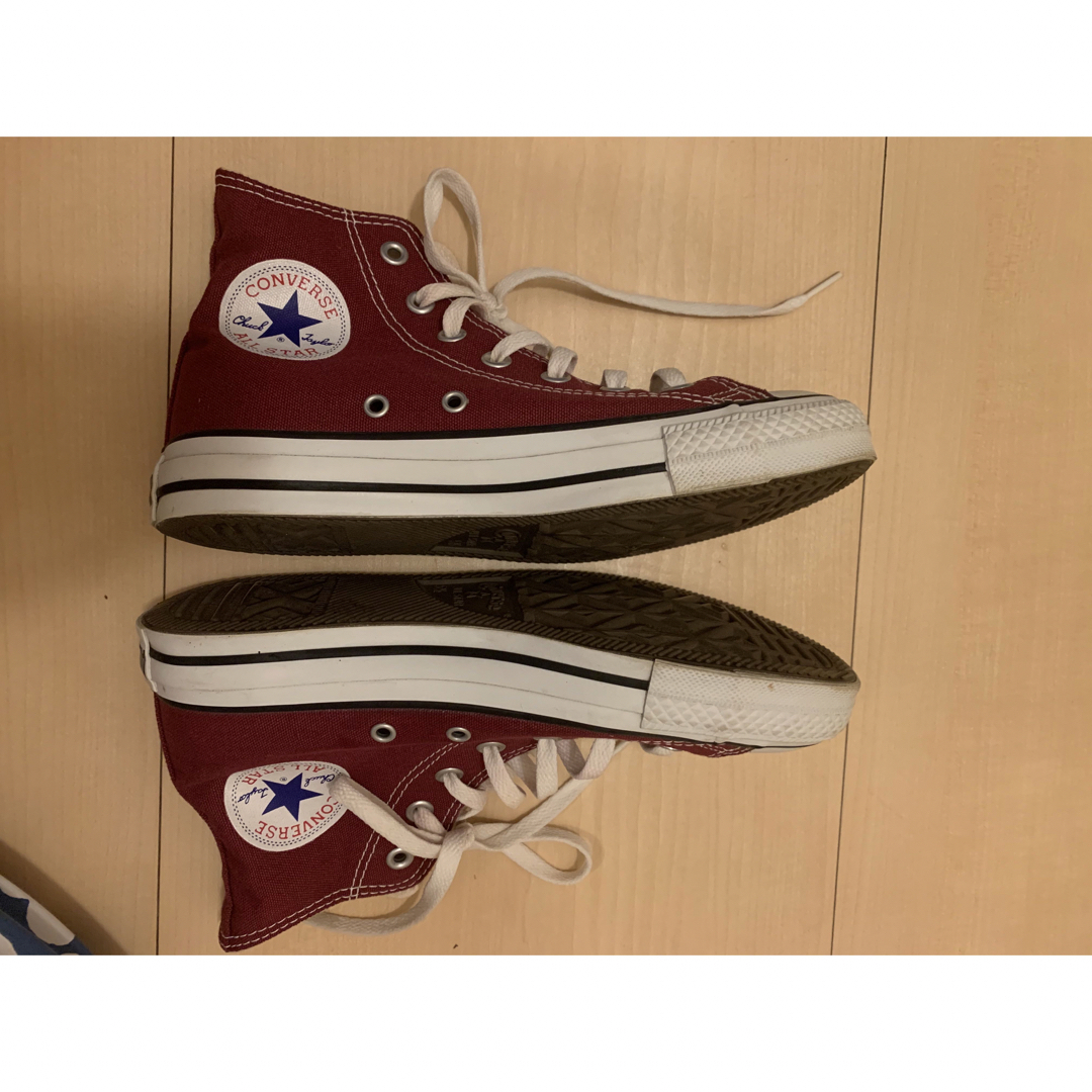 ALL STAR（CONVERSE）(オールスター)の【美品】コンバース　ハイカット　スニーカー　バーガンディ レディースの靴/シューズ(スニーカー)の商品写真