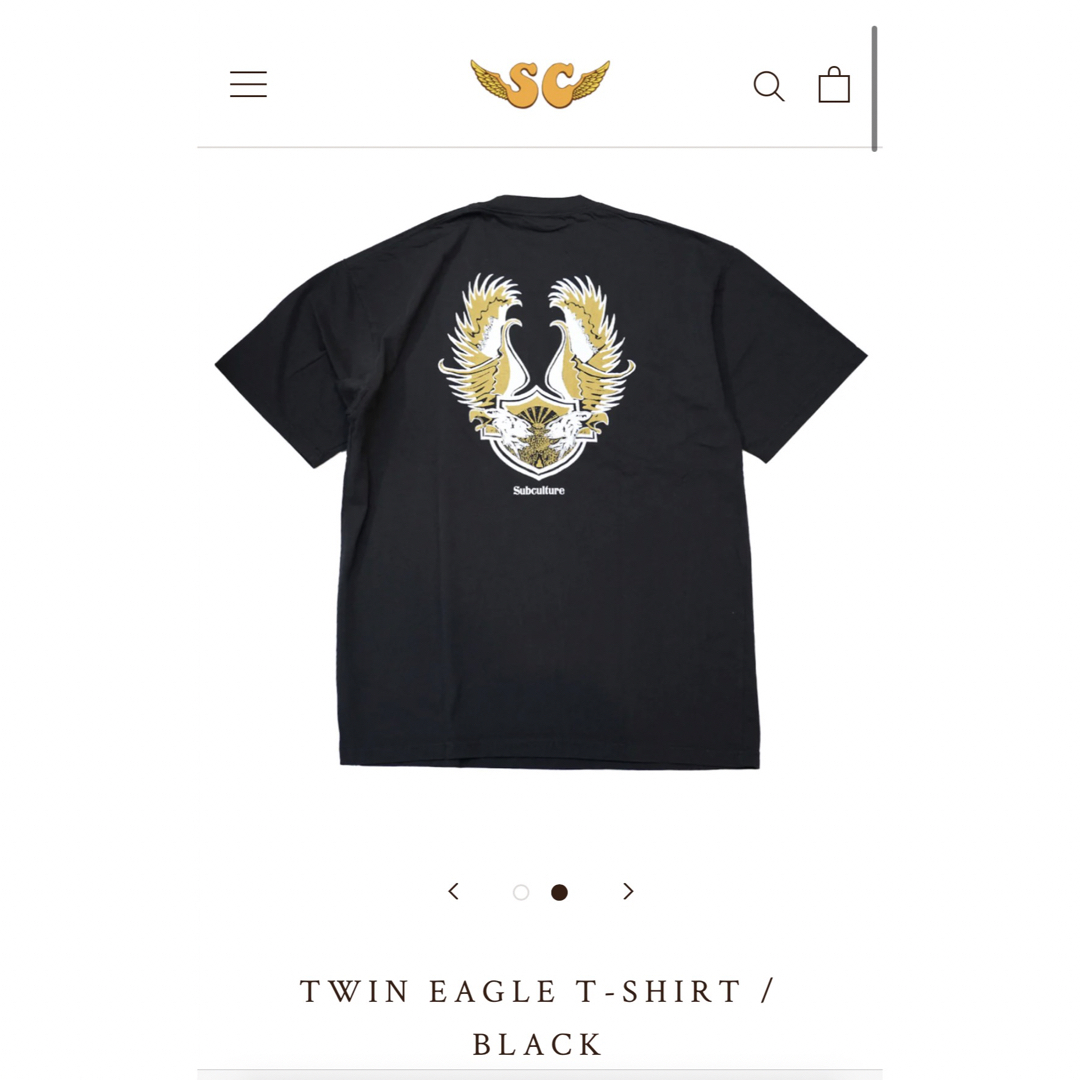 STANDARD CALIFORNIA(スタンダードカリフォルニア)のsubculture サブカルチャー TWIN EAGLE Tシャツ キムタク メンズのトップス(Tシャツ/カットソー(半袖/袖なし))の商品写真