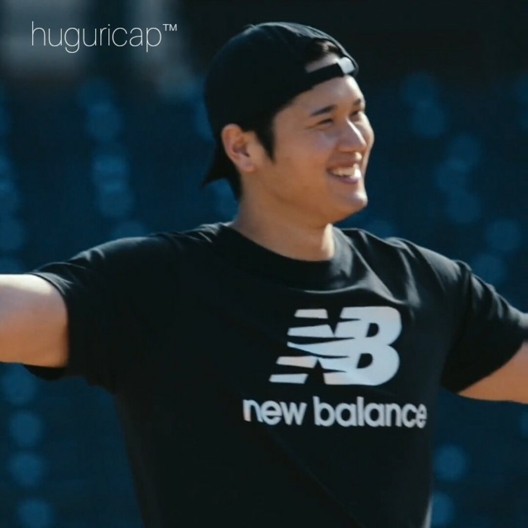 New Balance 大谷翔平選手着用 スタックドロゴ Tシャツ ブラック M