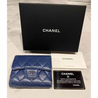 シャネル(CHANEL)のCHANEL⭐︎シャネル☆ミニ財布⭐︎ブルー(財布)