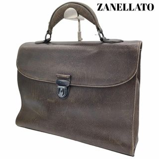 稀少✨】ザネラート セチア ビジネスバッグ ダレスバッグ ブラウン系 金具-