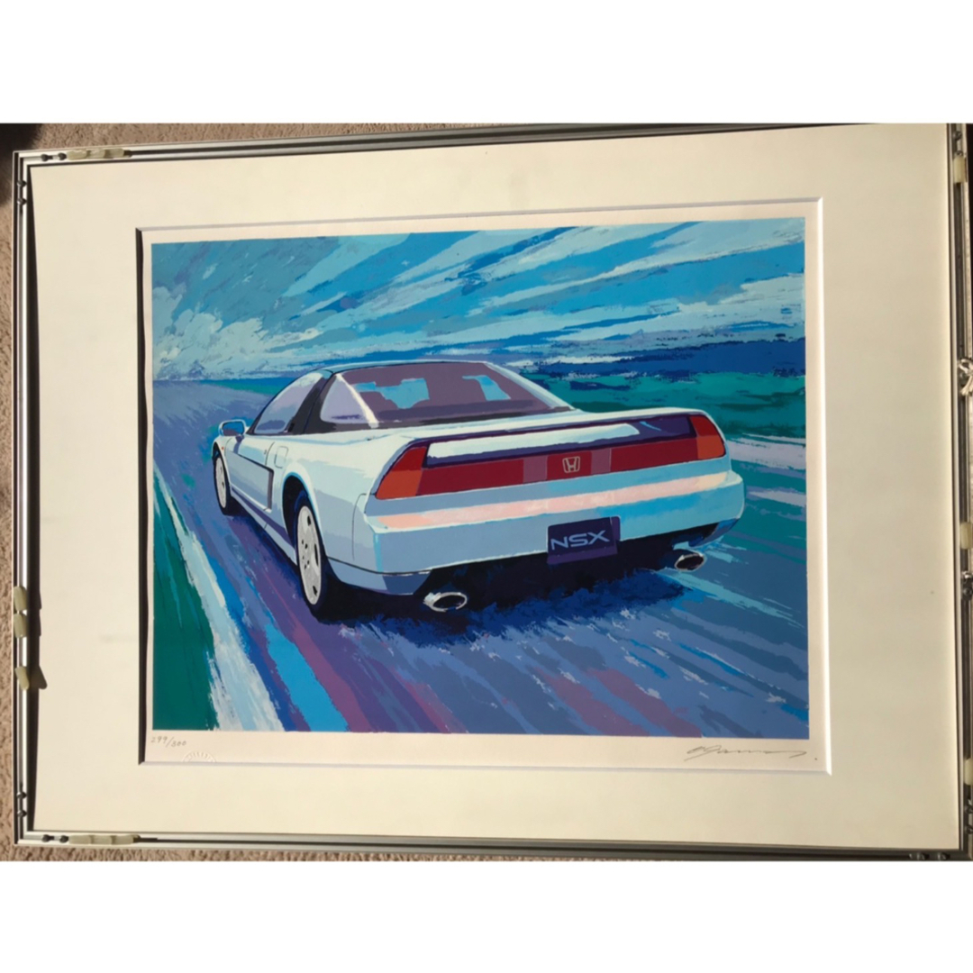 希少 HONDA NSX 小川高功作 セリグラフ 新車購入記念品絵画/タペストリー