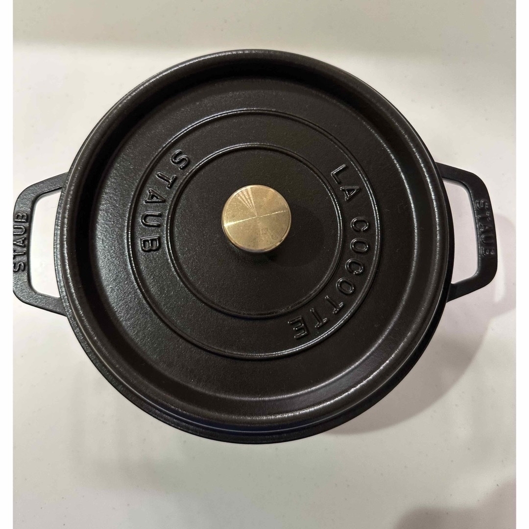 staub ストウブ ピコ ココット ラウンド ブラック 24cm IH対応 www