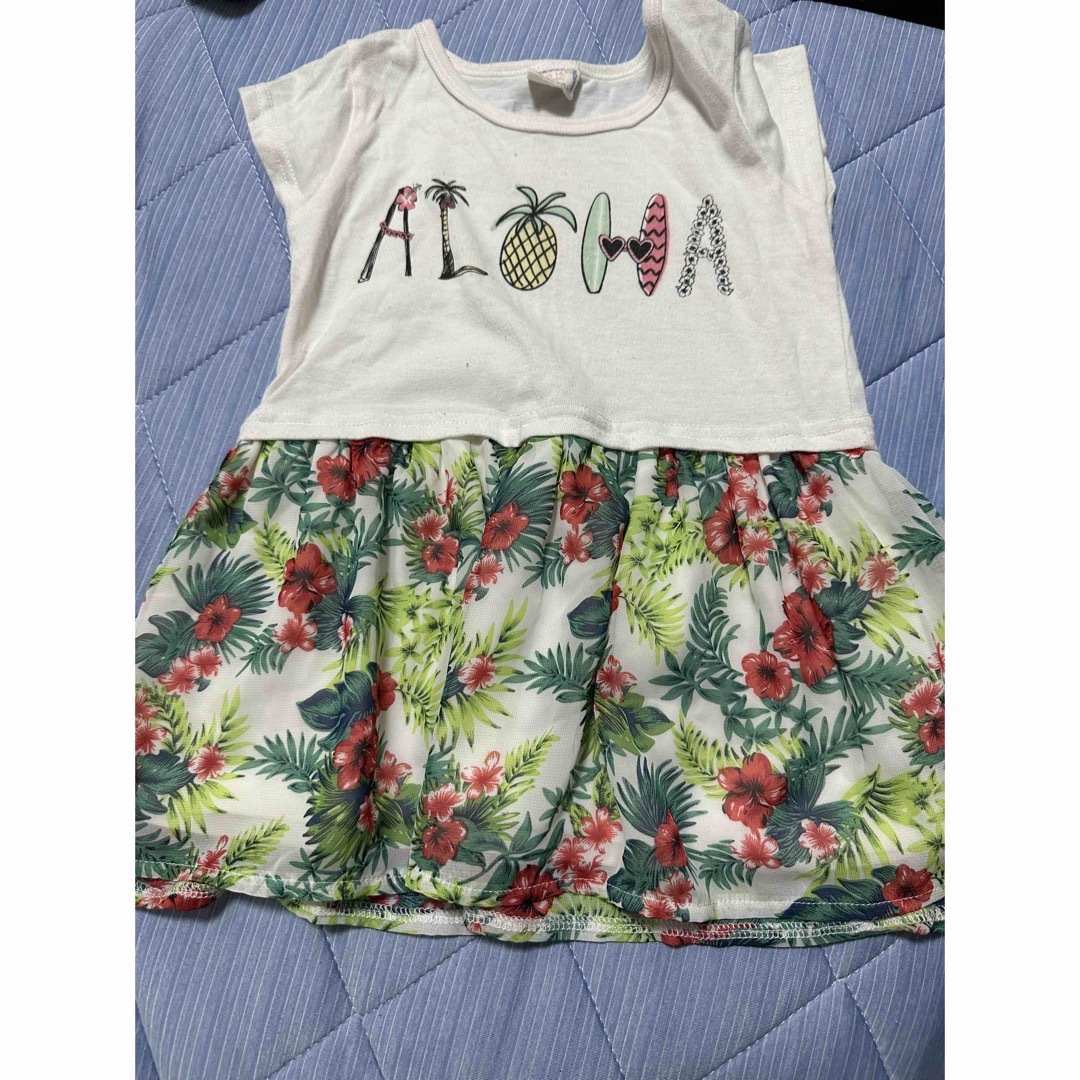 アロハ　ワンピース　95 キッズ/ベビー/マタニティのキッズ服女の子用(90cm~)(ワンピース)の商品写真