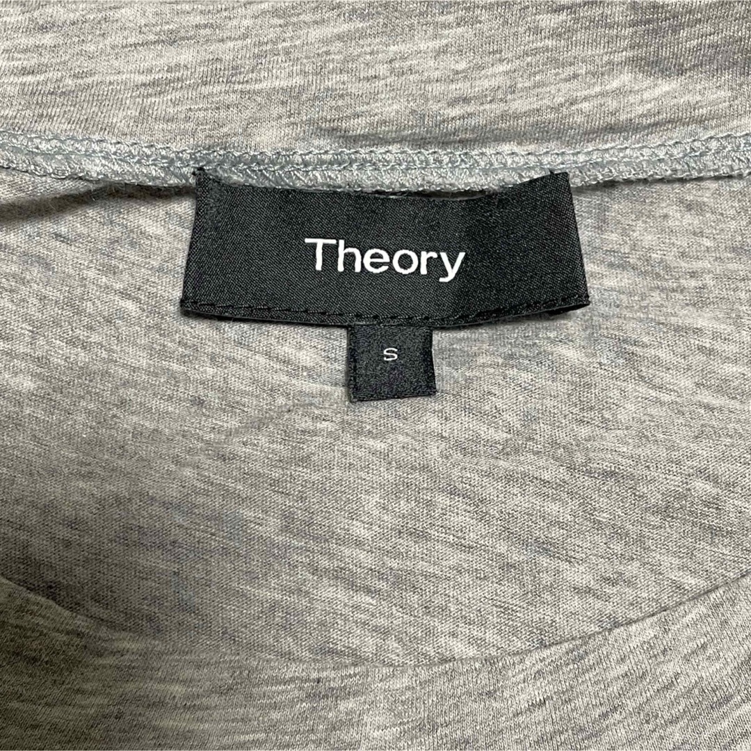theory(セオリー)の【美品】theory セオリー  カシミヤ混 コットン グレー Tシャツ レディースのトップス(Tシャツ(半袖/袖なし))の商品写真