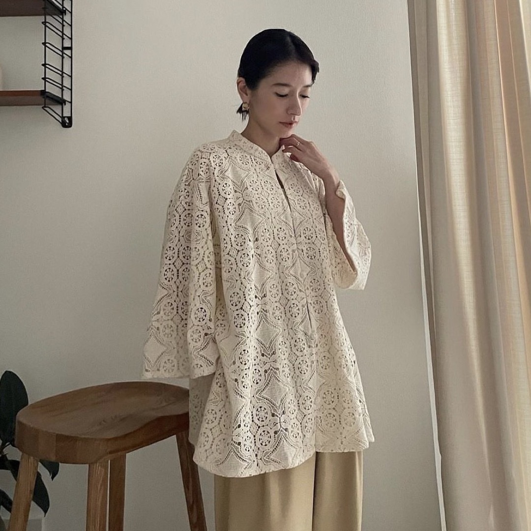 CLANE - CHEMICAL LACE OVER CHINA SHIRT【さお様専用】の通販 by